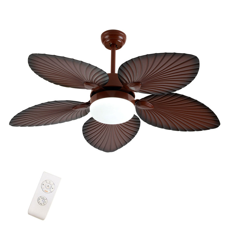 Bayou Breeze 42'' Surrency 5 Blade LED Leaf Blade Ceiling Fan with